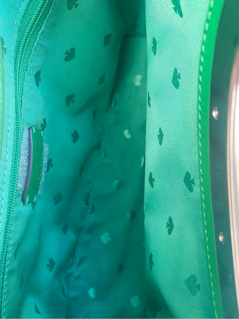 Kate Spade NWT Alexia Straw and Leather Crossbody Clutch in Green Bean - Picture 8 of 12